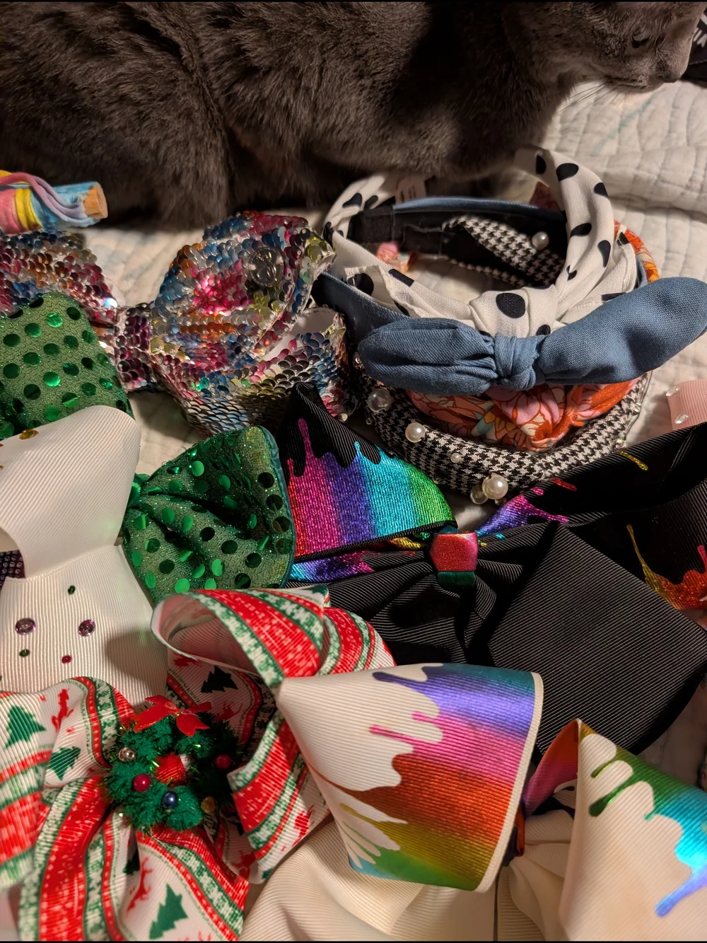 JoJo Siwa Rainbow Sequin & Patterned Hair Bow Bundle - Multicolor